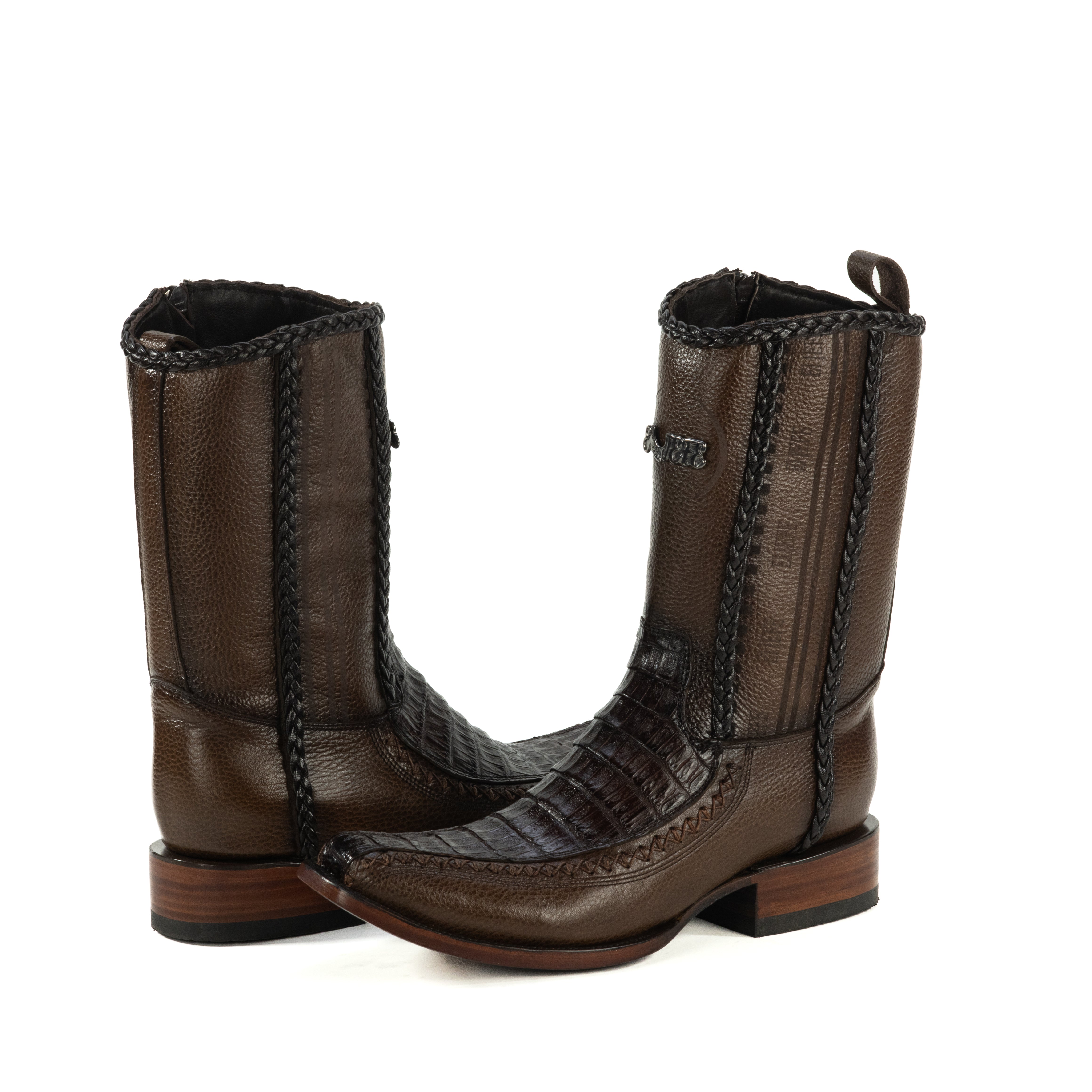 Botin Jefe En Piel De Cocodrilo Belly