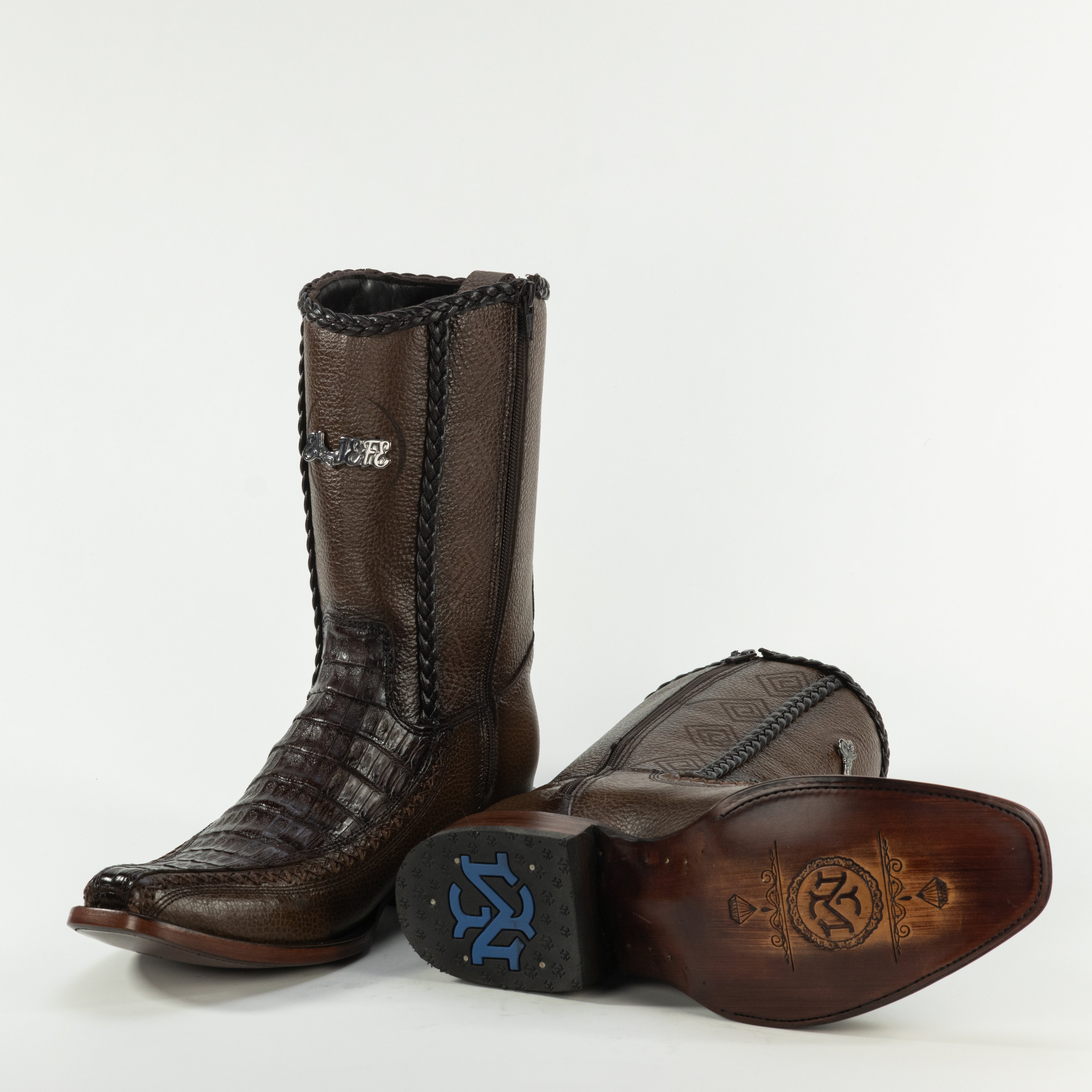 Botin Jefe En Piel De Cocodrilo Belly