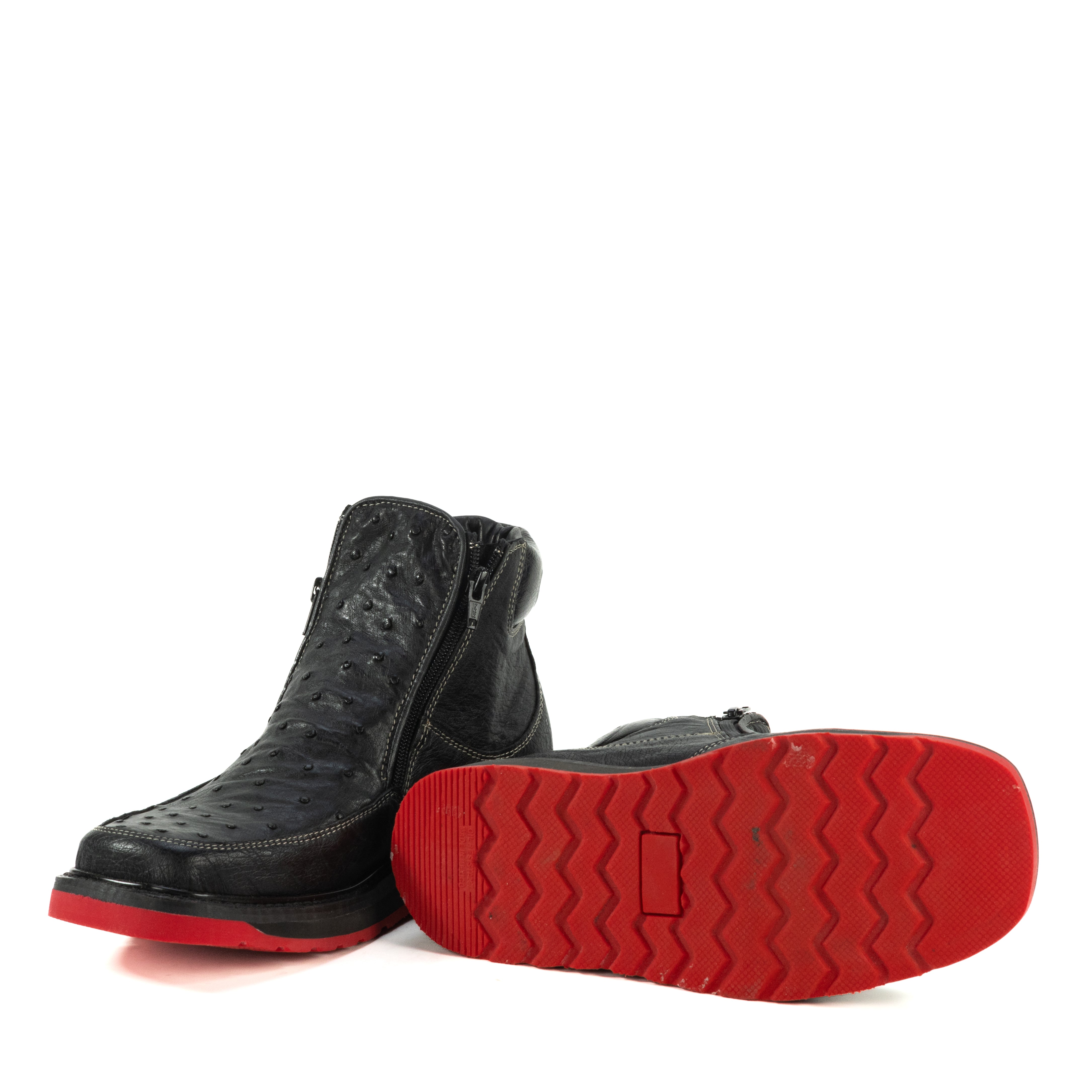 Botin Macho En Piel De Avestruz