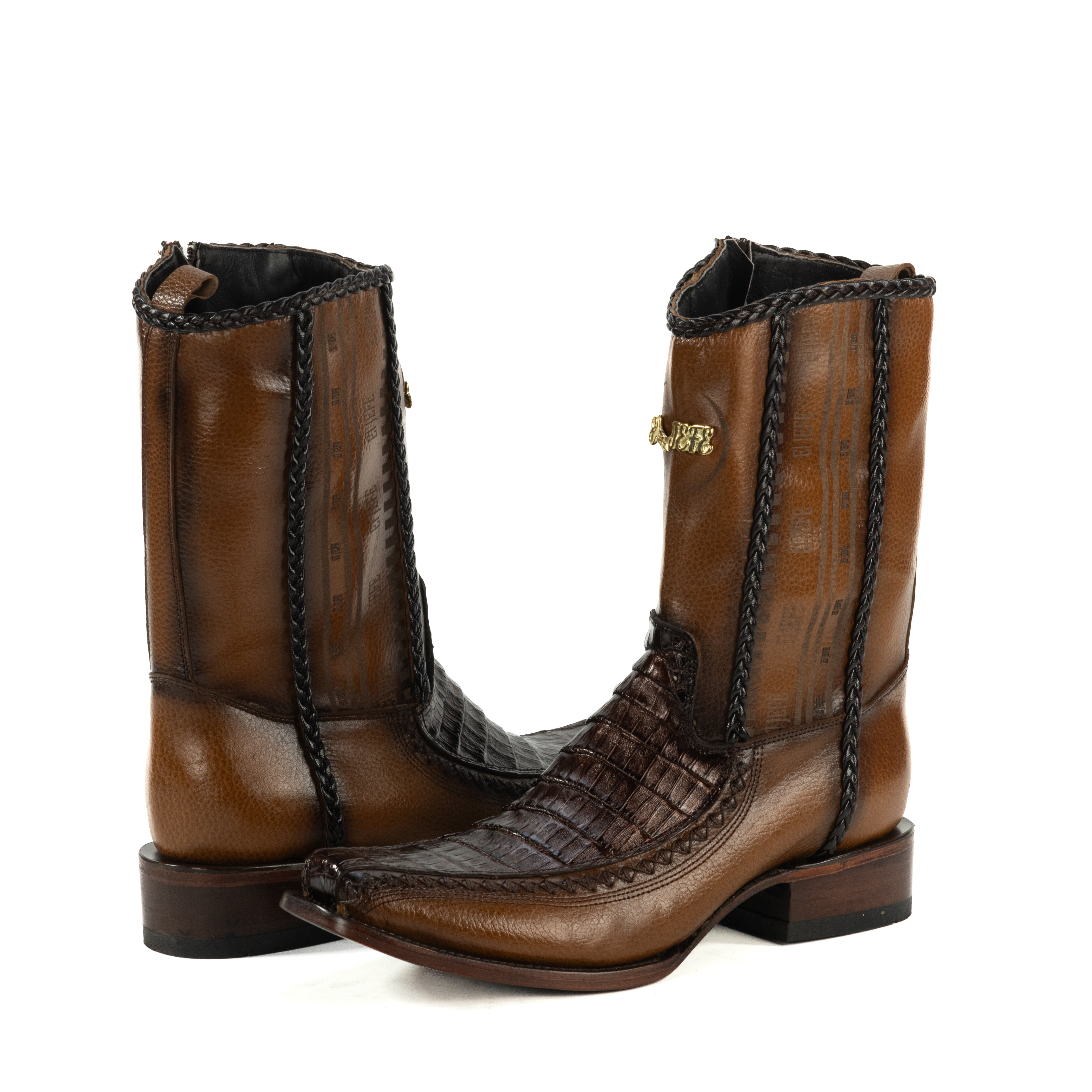 Botin Jefe En Piel De Cocodrilo Belly