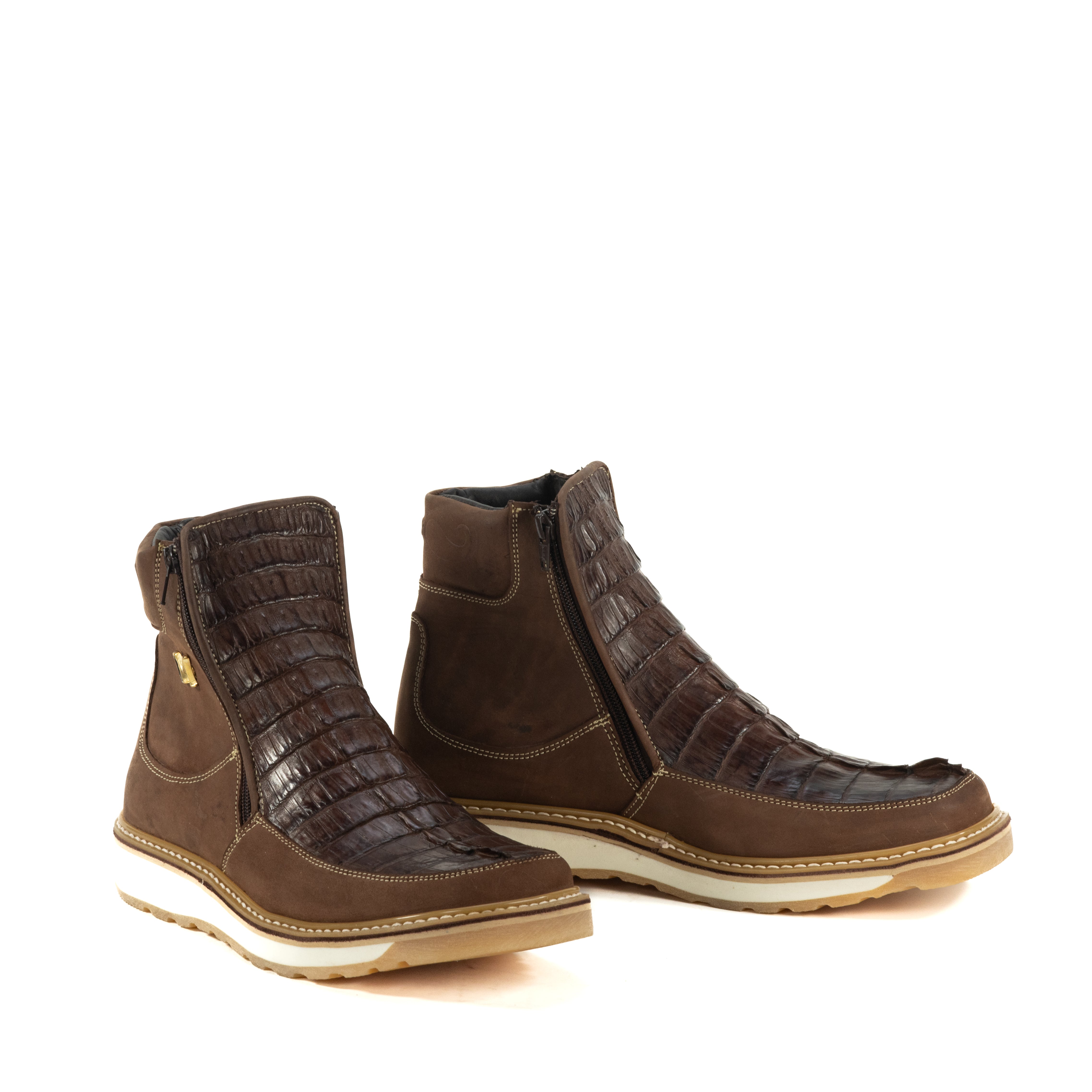 Botin Macho En Piel De Res Cocodrilo