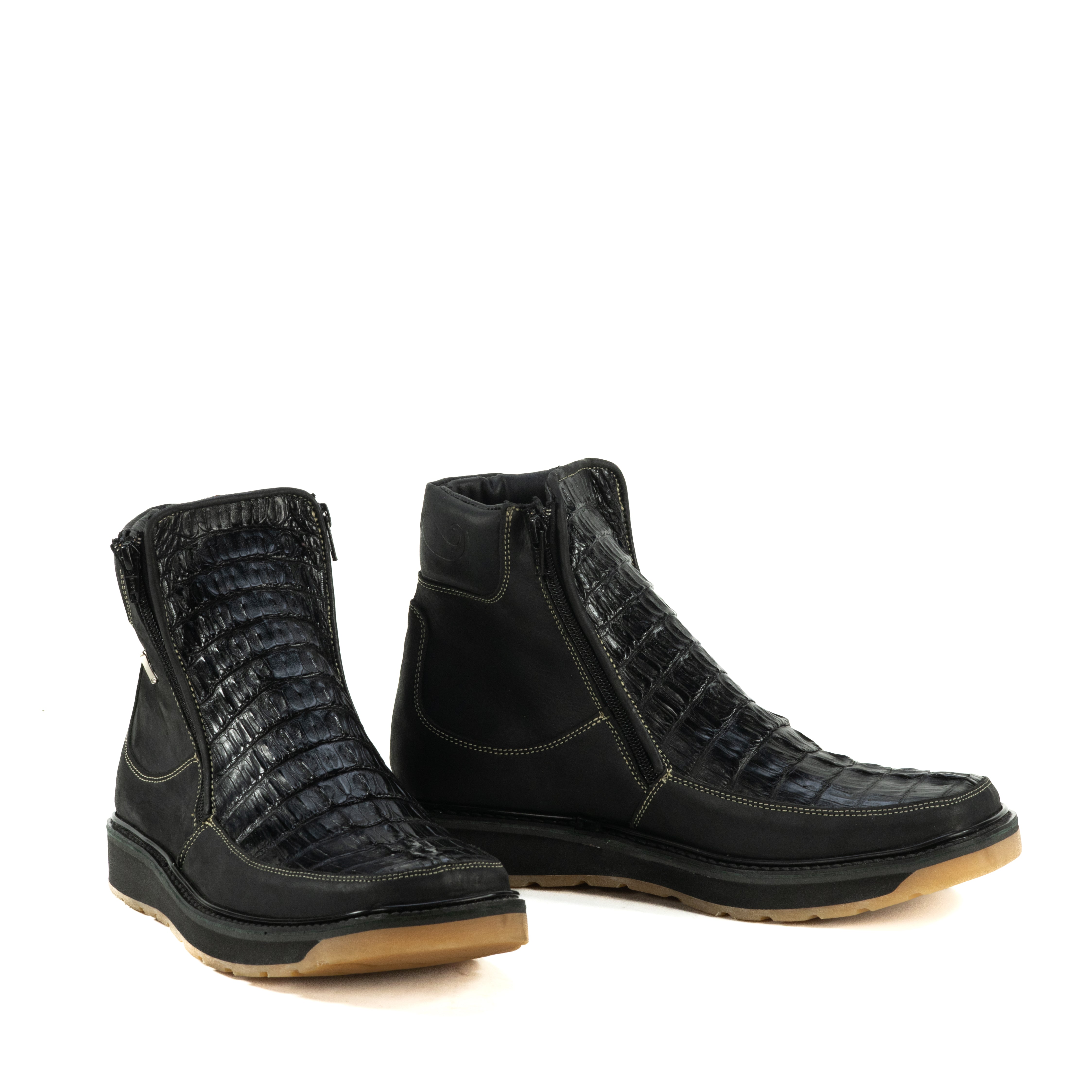 Botin Macho En Piel De Res Cocodrilo