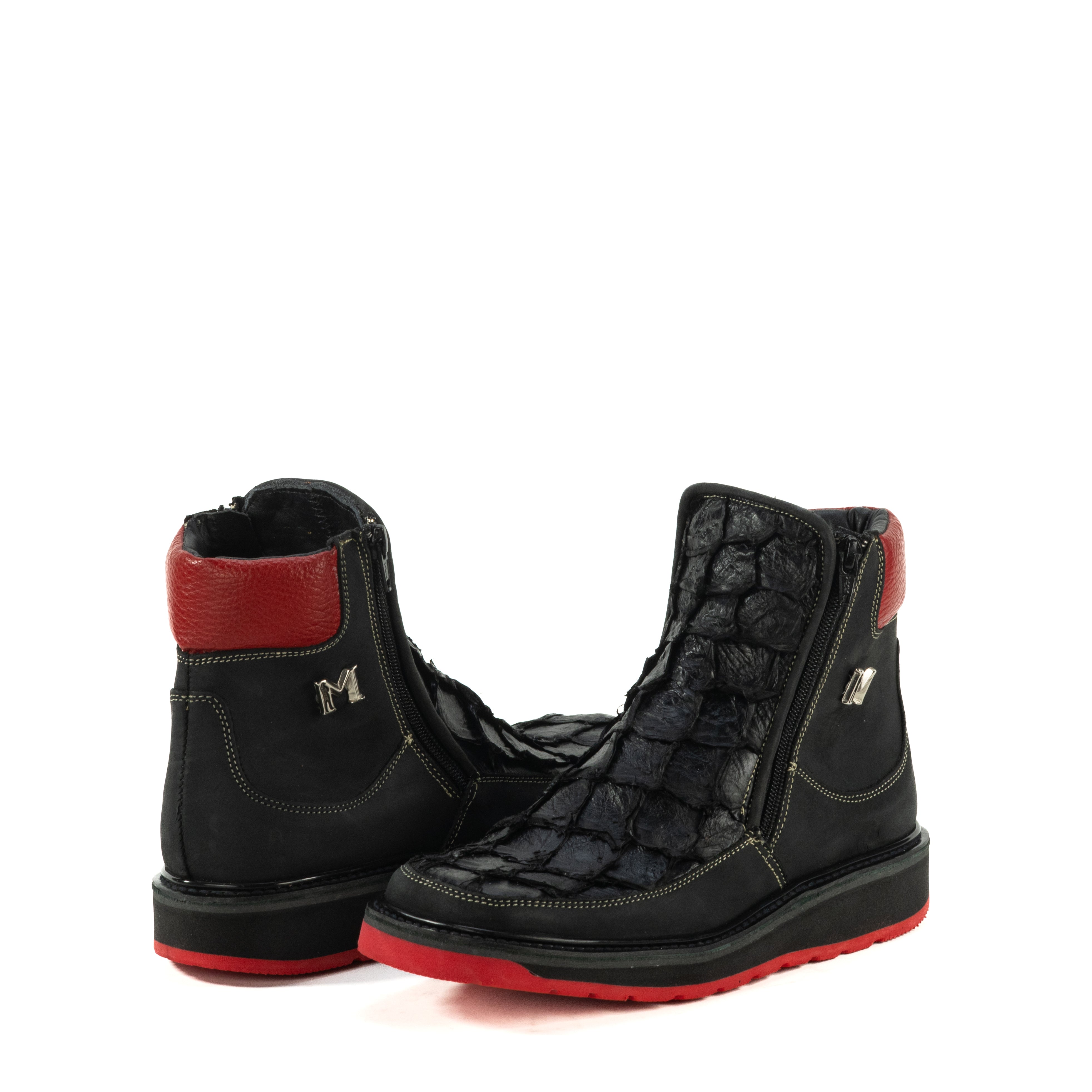 Botin Macho En Piel De Pescado