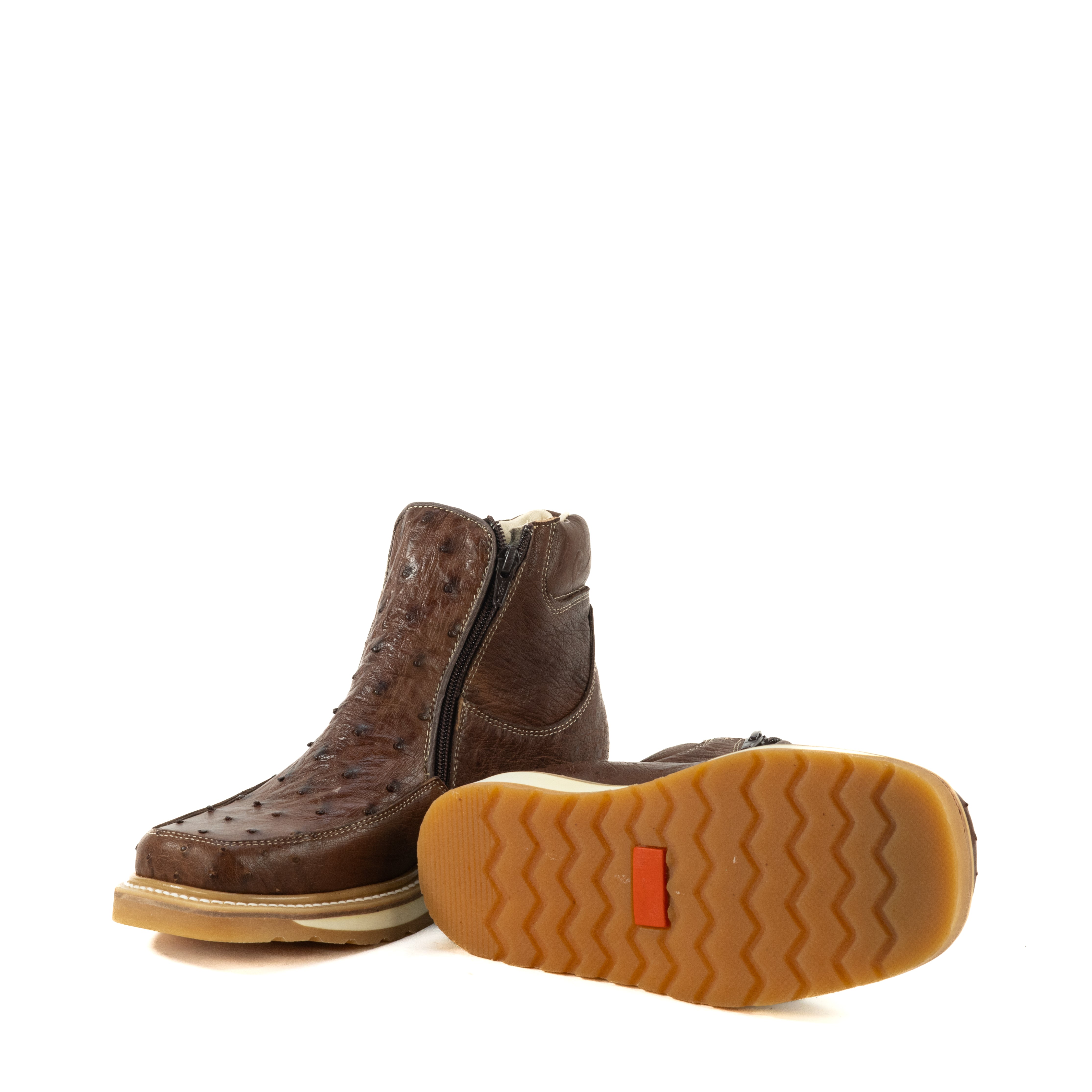 Botin Macho En Piel De Avestruz