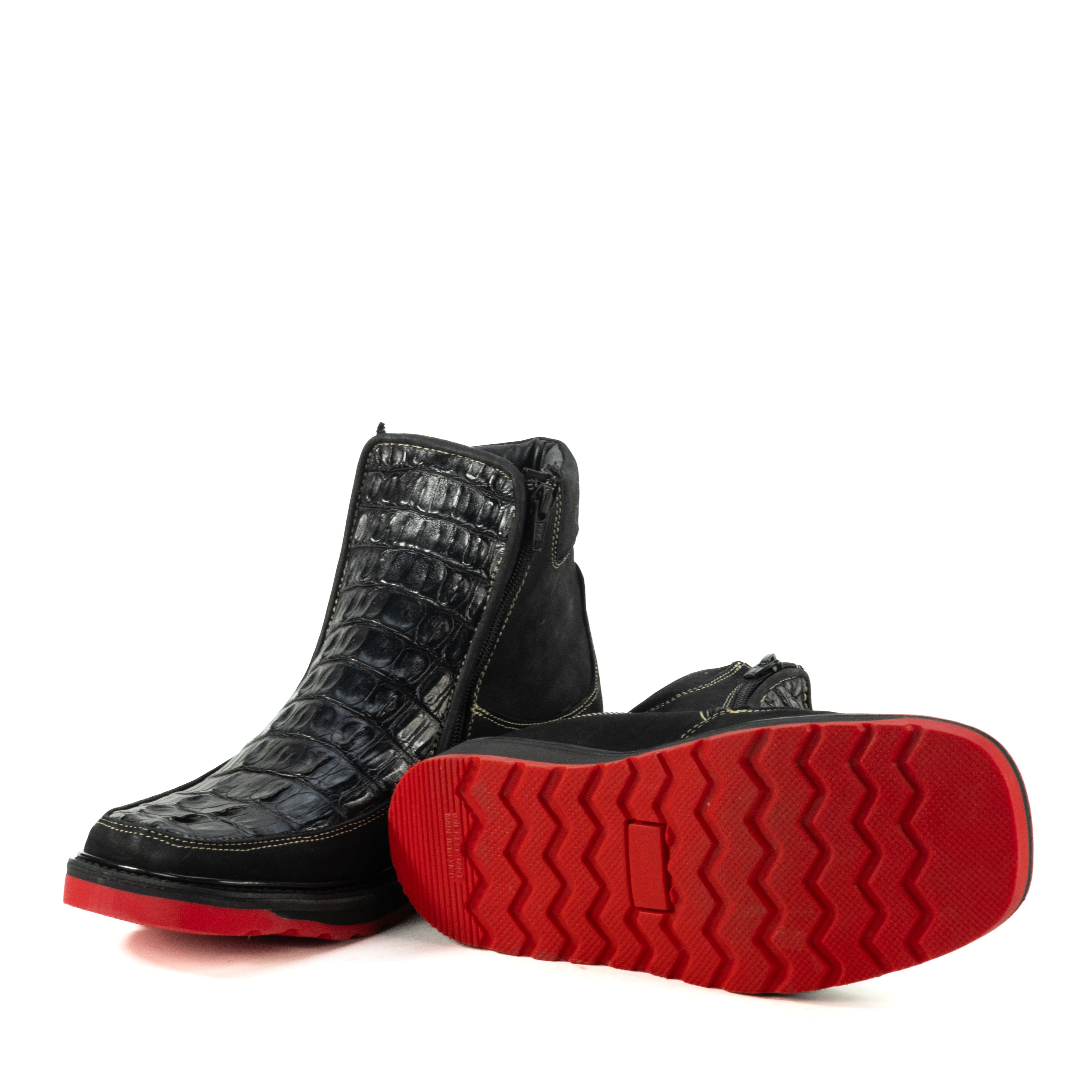 Botin Macho En Piel De Res Cocodrilo