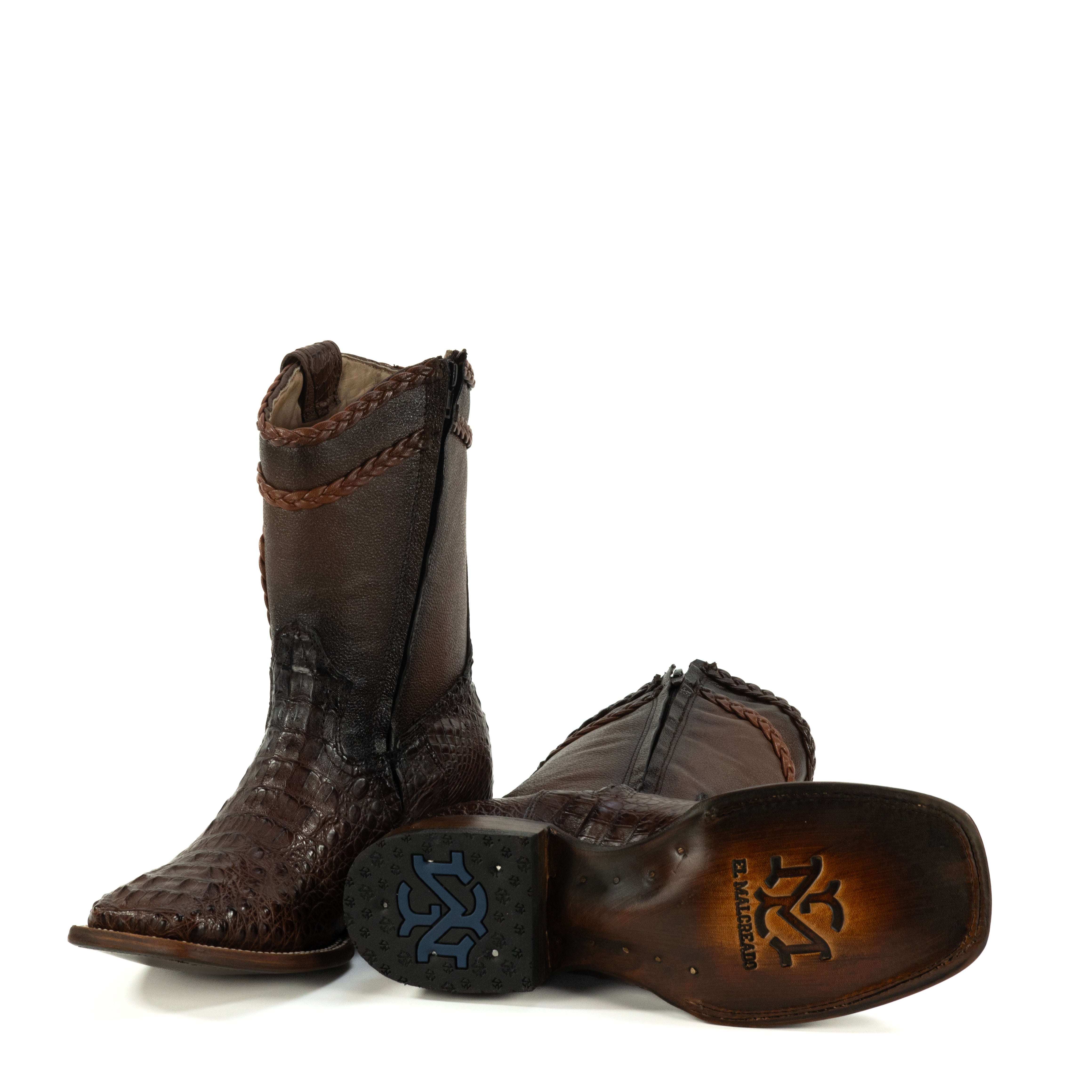 Botin Mauro En Piel De Nuca De Cocodrilo