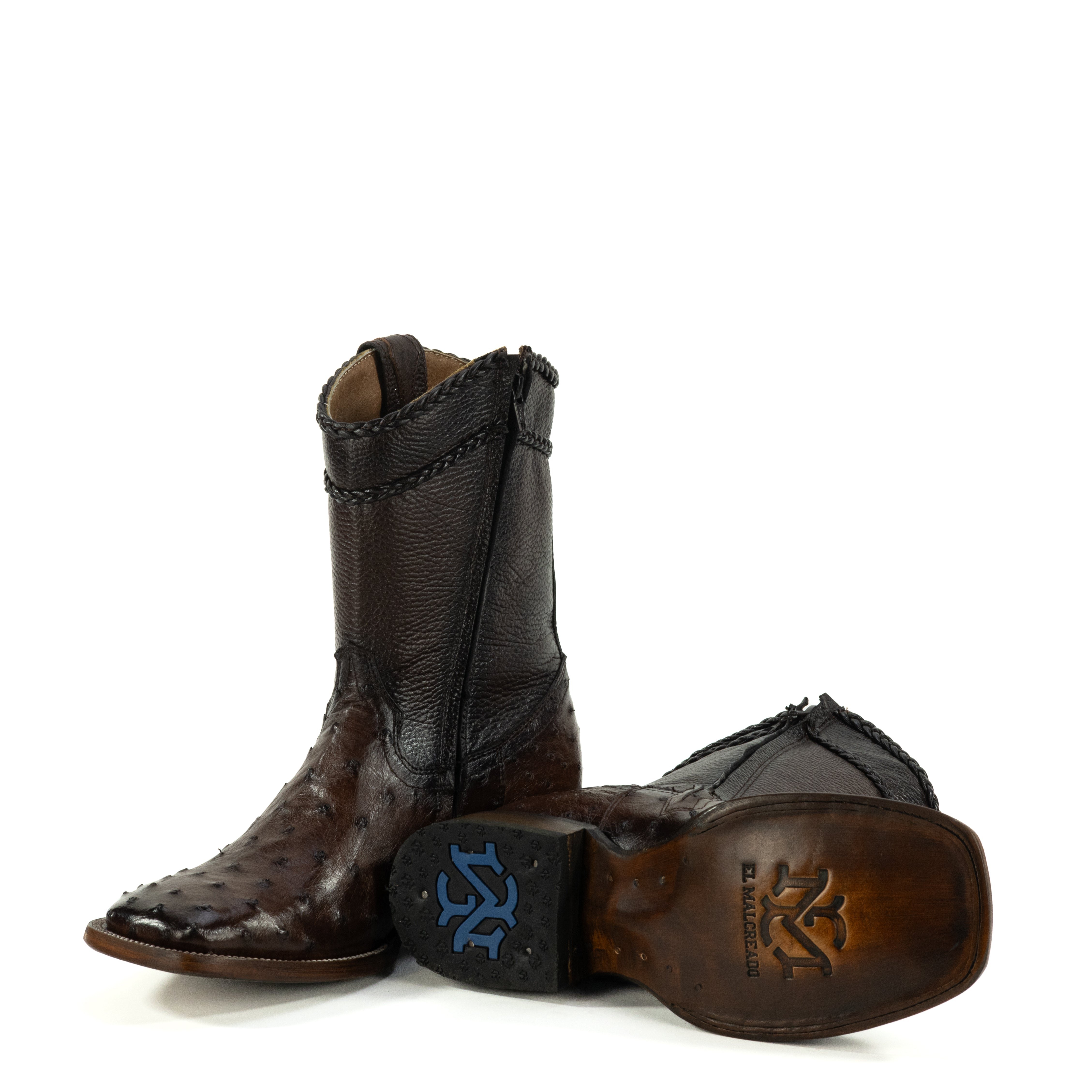 Botin Mauro En Piel De Avestruz