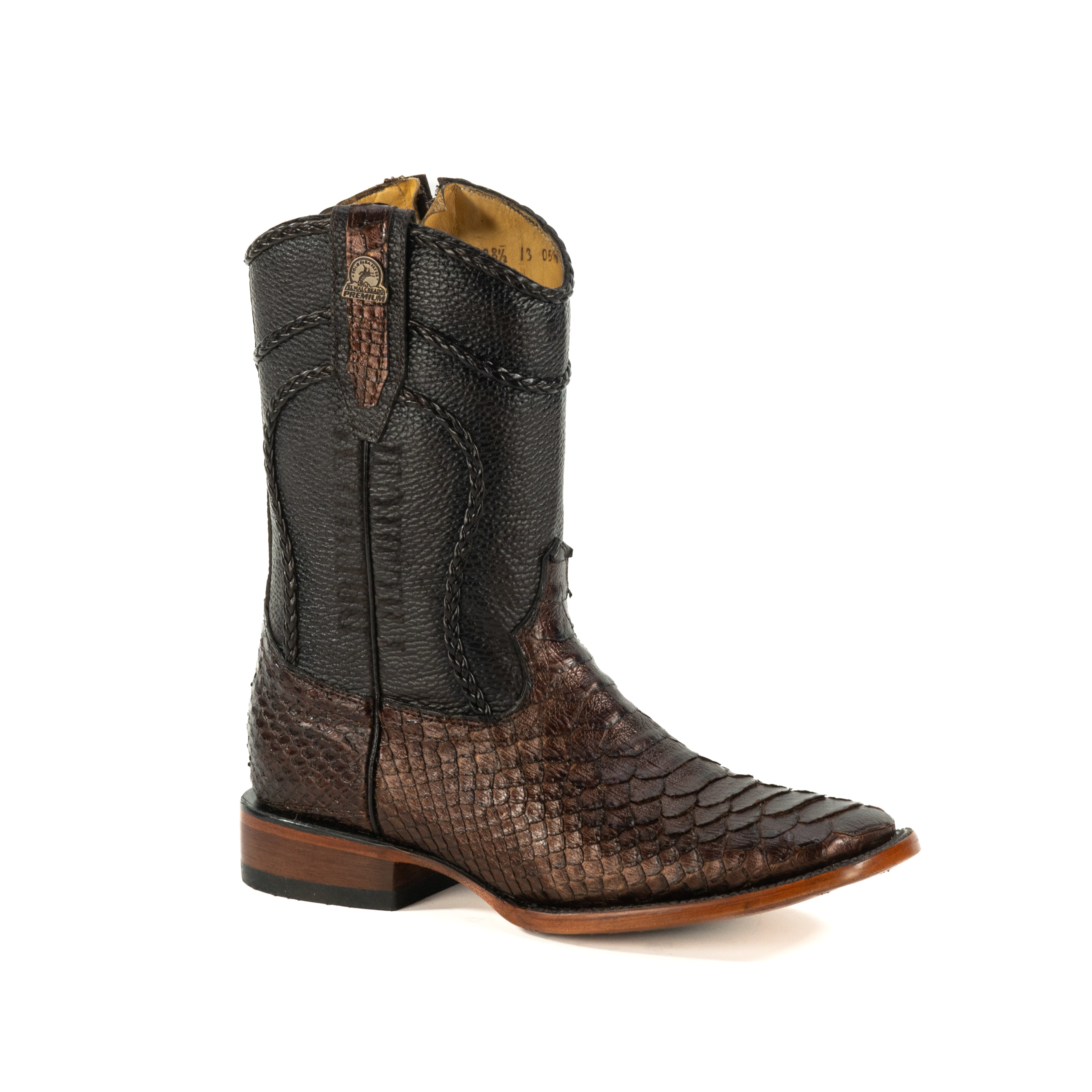 Botin Mauro En Piel De Piton Jumbo