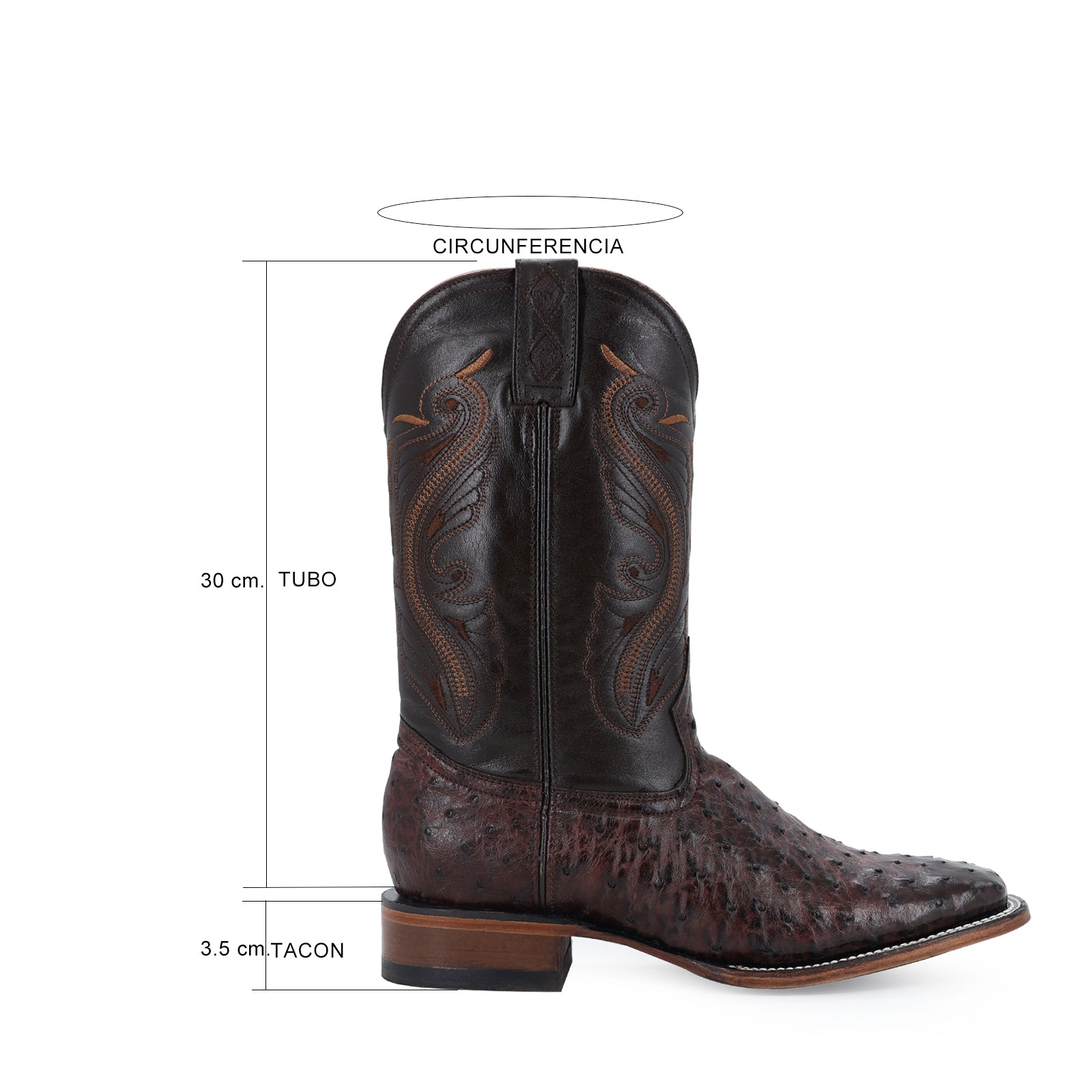 Bota Vaquera Bulldog Avestruz Tavino