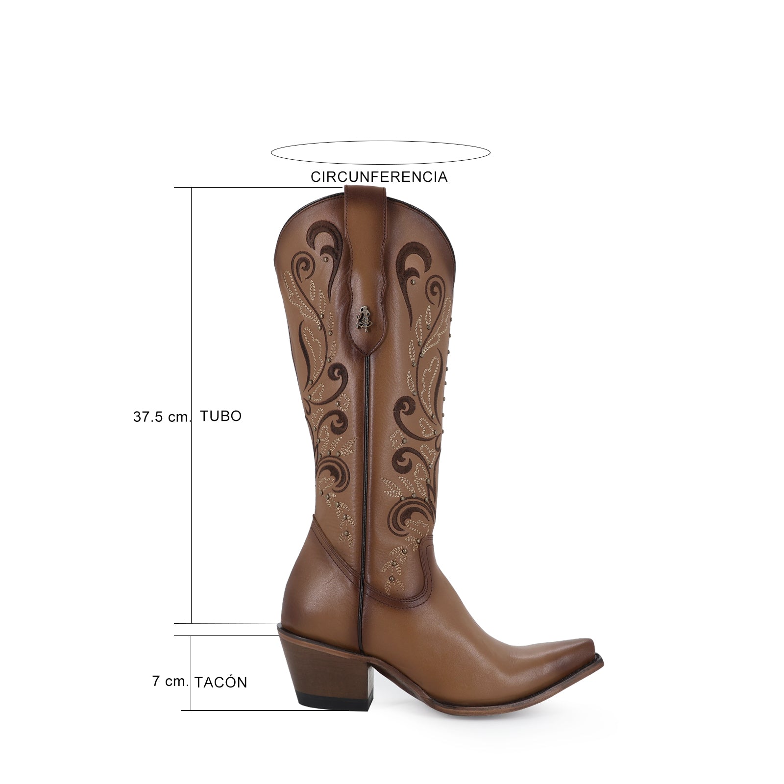 Bota vaquera para dama de piel modelo Opera
