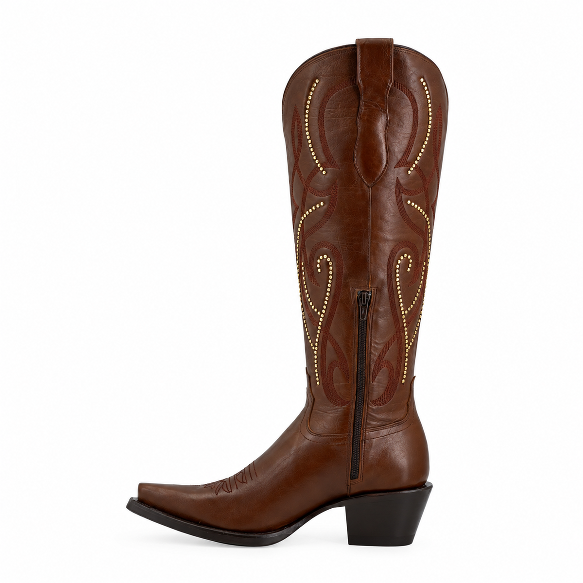Bota vaquera para dama de piel res modelo paparazzi