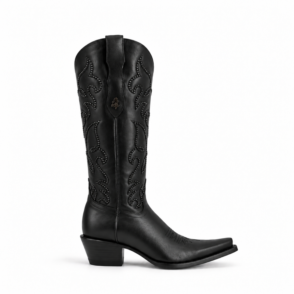 Bota vaquera para dama de piel res modelo shiny