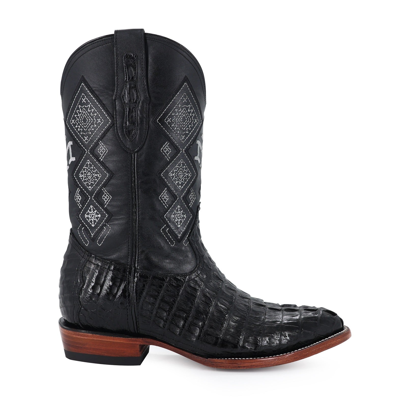 Bota Vaquera Oval Cocodrilo Cola
