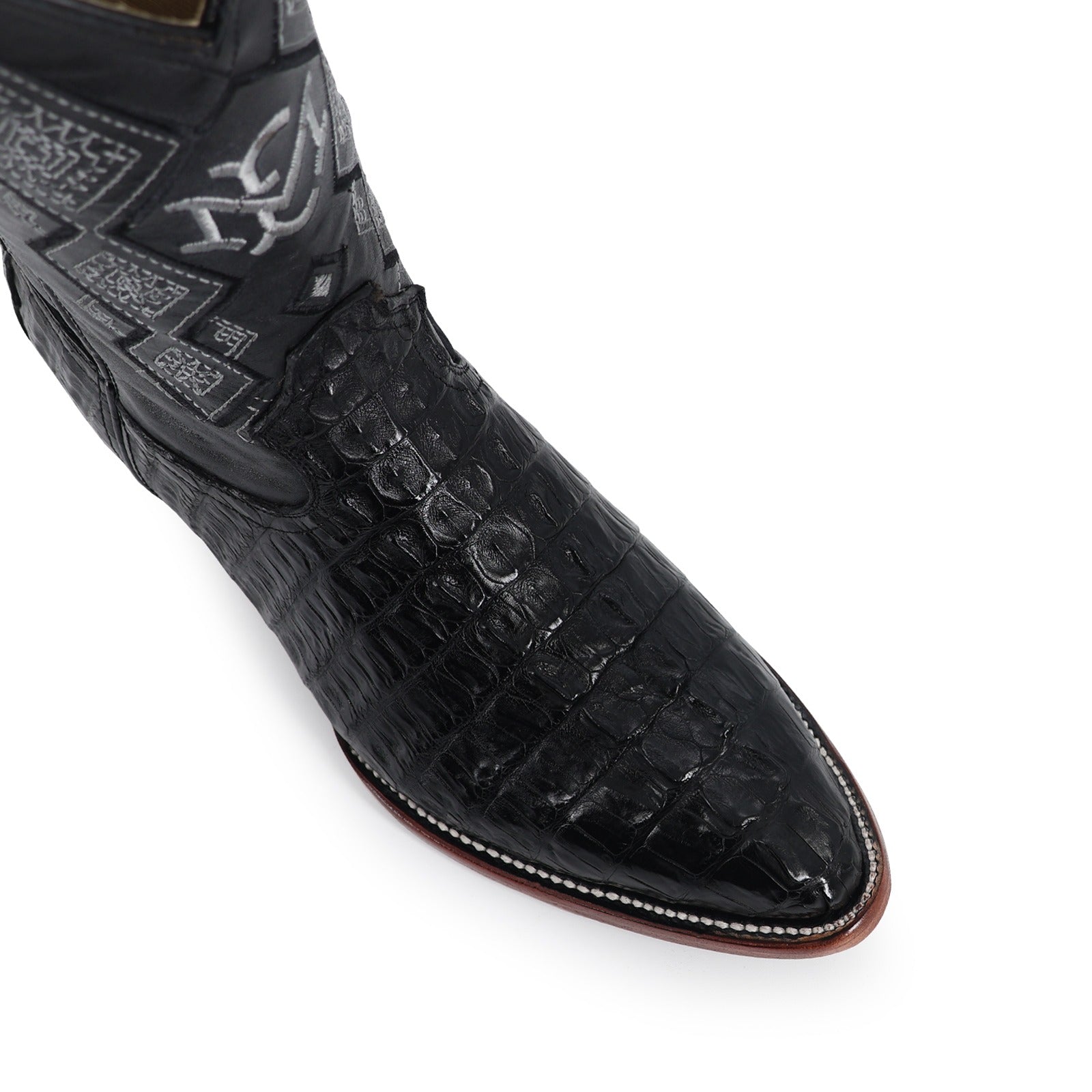 Bota Vaquera Oval Cocodrilo Cola
