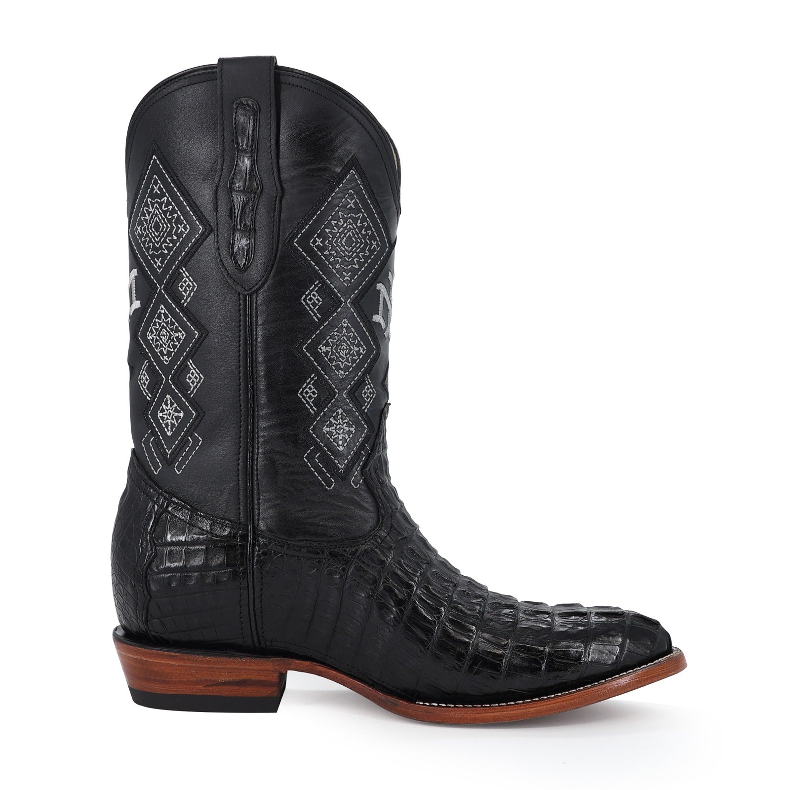 Bota Vaquera Oval Cocodrilo Cola