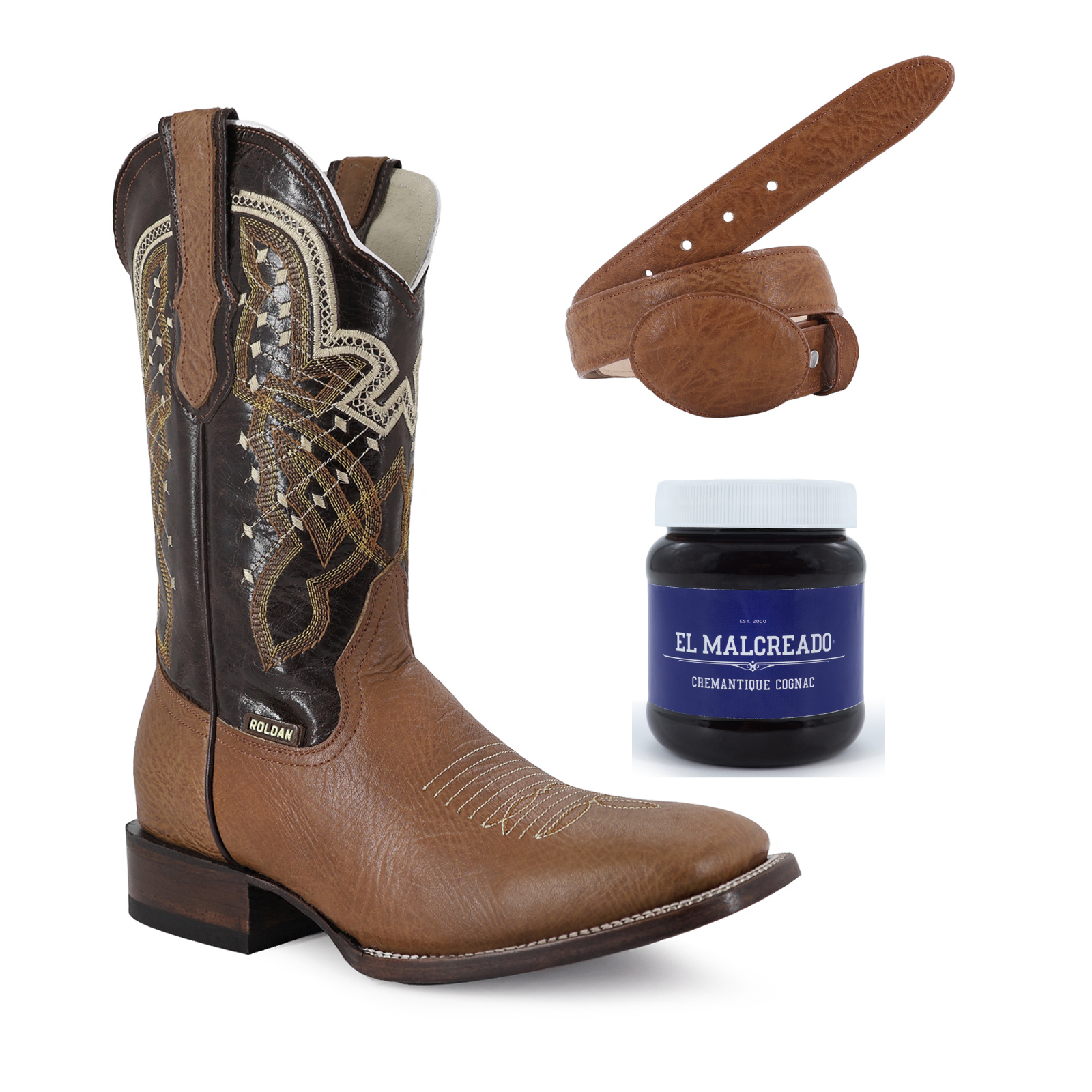 Super Combo Bufalo: Bota y Cinturón Miel Cremantique